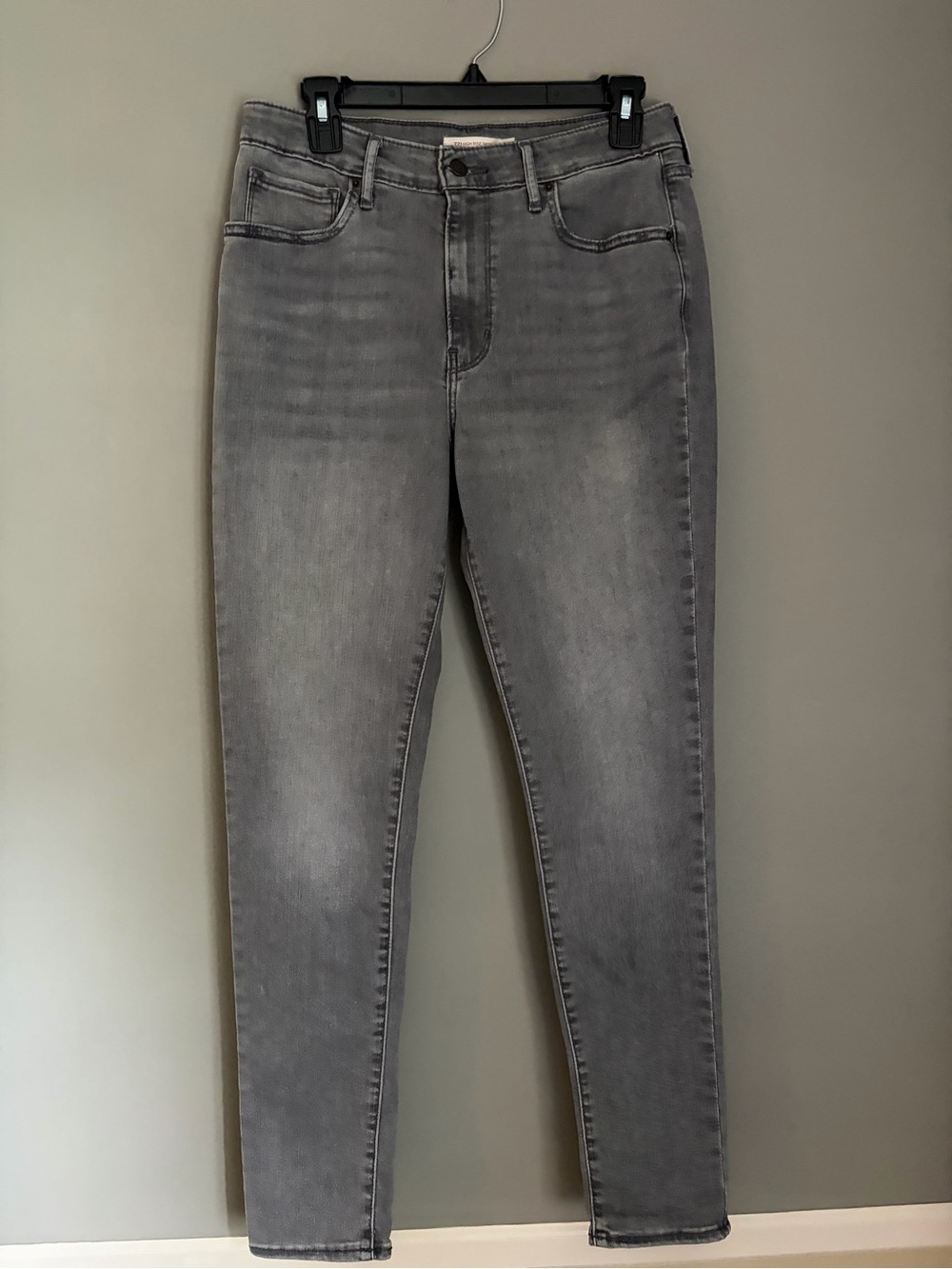 Levi's 721 High Rise Skinny Women’s Jeans 31x30 Gray Stretch Denim Slim Fit